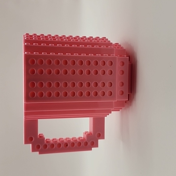 Lego Build-On Brick 16 oz Pink Plastic Mug, New Without Tags. - Picture 4 of 8
